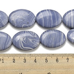 Fili di perline di agata di pizzo blu sintetico&nbsp;G-B071-H02-03