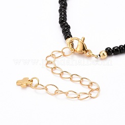 Cruz con pulseras de cuentas de mal de ojo&nbsp;BJEW-JB06289-04