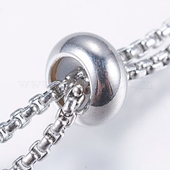 Fabrication de bracelets réglables en acier inoxydable 304 résistant au ternissement&nbsp;X-STAS-G169-01P