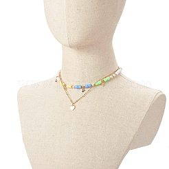 Conjunto de collar con cuentas de arcilla polimérica&nbsp;NJEW-JN03621