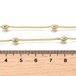 Collane a catena ovale intrecciata in ottone da 3 mm&nbsp;NJEW-M108-01G