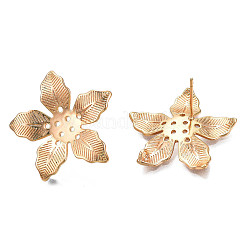 Fornituras de aretes de latón&nbsp;KK-N232-332LG