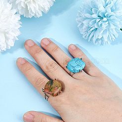 2 Stück verstellbare Fingerringkomponenten aus Messing&nbsp;FIND-HS0001-01P