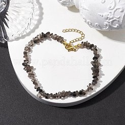 Natürliche Eisobsidian Fußkettchen&nbsp;AJEW-AN00592-08