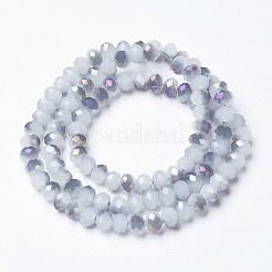 Chapelets de perles en verre électroplaqué&nbsp;EGLA-A034-J8mm-F05