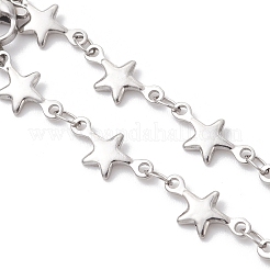 Herstellung von Sterngliederketten-Armbändern aus Edelstahl 304&nbsp;AJEW-JB01446