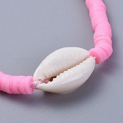 Bracciali intrecciati a mano in perle di argilla polimerica&nbsp;BJEW-JB04318
