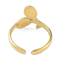 Anillos de dedo de acero inoxidable 304 con revestimiento iónico (IP) esmaltado&nbsp;RJEW-L107-040G-02