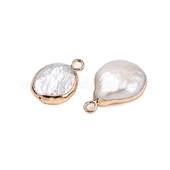 Galvanisierte natürliche Keshi-Perlen-Tropfenanhänger&nbsp;PEAR-S018-02K-01