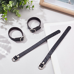 Braccialetti piatti con cordoncino in finta pelle pu per donna uomo&nbsp;BJEW-WH0020-70B