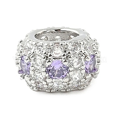 Messing Mikro ebnen Zirkonia European Beads&nbsp;KK-I276-28P