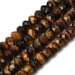 Chapelets de perles d'œil de tigre naturel&nbsp;G-N0179-03-6x4mm