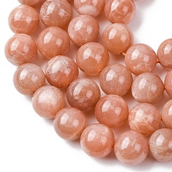 Natürliche sunstone Perlen Stränge&nbsp;G-H343-D12-12mm