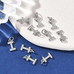 Shegrace Messing-Anhänger mit Mikropavé-Fassung aus klaren Zirkonia&nbsp;XGRQ29911-394P-I