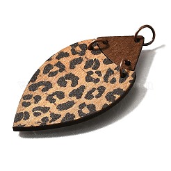 Gros pendentifs en bois de peuplier imprimé&nbsp;FIND-B045-24A