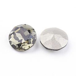 Cabochon in vetro con strass in vetro placcato oro e schiena a punta&nbsp;RGLA-J012-8mm-284