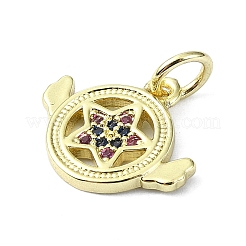 Pendentifs en laiton avec zircon cubique micro pavé&nbsp;KK-H475-19G-07