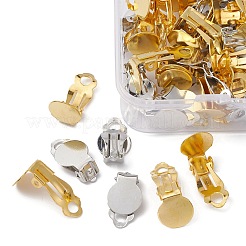 50 Stück 2 Farben Ohrclips aus Eisen&nbsp;IFIN-YW0003-02