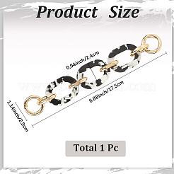 Taschenverlängerungsketten aus Acryl mit ovalen Ringen&nbsp;PURS-WH20002-02G-02