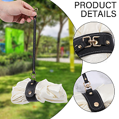 Clip portaoggetti per sciarpa e cappello con fascia in pelle PU&nbsp;AJEW-WH0596-138B
