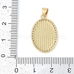 Estante de placas micro latón allanan colgantes de circonio cúbico&nbsp;KK-P287-11G
