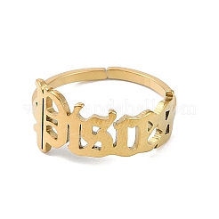 Bague ouverte constellation en acier inoxydable 304 avec placage ionique (IP) pour femme&nbsp;RJEW-C097-01G-12