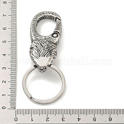 Accessoires en acier inoxydable chirurgical 316 de style tibétain avec porte-clés en acier inoxydable 304&nbsp;FIND-Q101-03AS