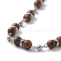 Collana rotonda di perline di pietre preziose naturali miste per le donne della ragazza&nbsp;NJEW-F287-02