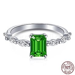 Rhodinierte 925 Fingerringe aus Sterlingsilber&nbsp;RJEW-A019-28B-03P