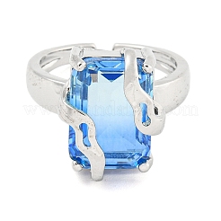Anello aperto con polsino in acciaio inossidabile 304 e zirconi cubici&nbsp;LS-RJEW-S406-05P-04