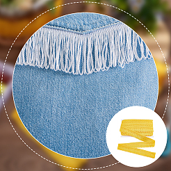 15 Yard Baumwollspitze mit Fransen und Quastenbesatz&nbsp;DIY-WH0530-46B