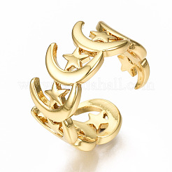 Messing Manschettenringe&nbsp;RJEW-N035-014-NF