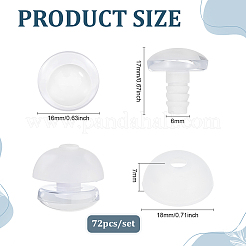 72 Stück Bastelaugen aus Kunststoff&nbsp;DIY-PH0034-44B