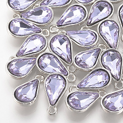 Pendentifs en verre d'alliage&nbsp;PALLOY-T029-8x13mm-17