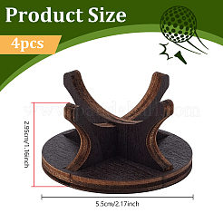 4 Stück Sperrholz-Golfständer zur Anzeige von Golfbällen&nbsp;ODIS-WH0079-086