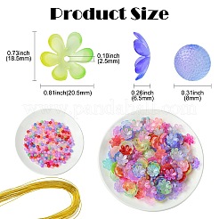 Kit fai da te perline acriliche a forma di fiore rotondo per la creazione di gioielli&nbsp;DIY-CJ0002-82
