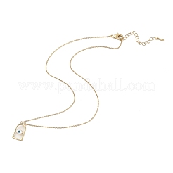 Arco con ciondolo in ottone smaltato malocchio collane&nbsp;LS-NJEW-H051-02G