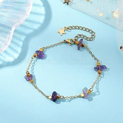 Natürlichen Amethyst Perlen Armbänder&nbsp;BJEW-JB11310-01