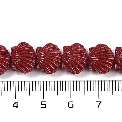 Fili di perline intagliate tinte in corallo sintetico&nbsp;CORA-K009-05A-05
