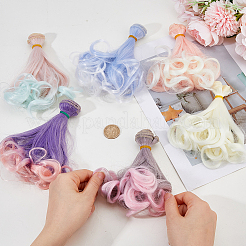 6 peluca de muñeca de lana artificial de 6 colores&nbsp;DIY-HS0002-55A