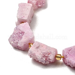 Cuentas de ágata druzy natural electrochapada hebras&nbsp;G-R012-A02-05
