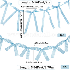 2 style de bannières en tissu avec nœud papillon&nbsp;AJEW-SP0002-70D