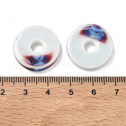 Perles vintage en porcelaine bicolore faites à la main&nbsp;PORC-NH0002-01A