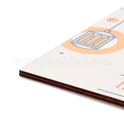 Eid thema dichte brett holzwand ornament türschild anhänger&nbsp;HJEW-C004-01I