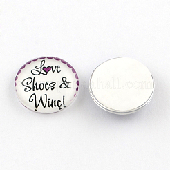 Cabochons à dos plat avec demi-verre/dôme mélangé pour projets de bricolage&nbsp;X-GGLA-Q037-20mm-04