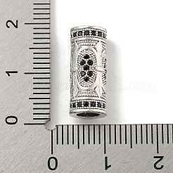 Micropave de latón cuentas de circonio cúbico negro&nbsp;KK-G493-35P