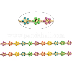 Catena a maglie smaltate in ottone dorato&nbsp;CHC-H103-08E-G