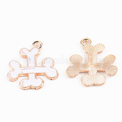 Pendenti smaltati in lega color oro chiaro&nbsp;ENAM-T018-10