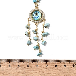 Boho-Halsketten mit Anhänger aus Messingharz&nbsp;NJEW-L014-01G