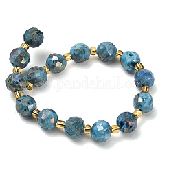Perles de cristal de géode druzy naturelles électroplaquées&nbsp;G-F833-P01-10mm-05